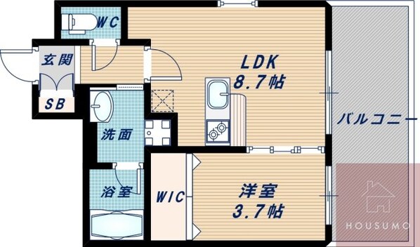 Fortuney江坂Ⅰの物件間取画像